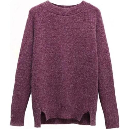 2021 Women Sweaters And Pullovers Autumn Winter Long Sleeve Solid Pullover Female Casual Loose Knitted Sweater