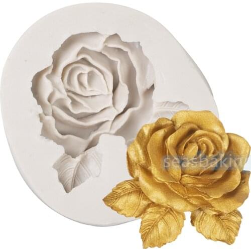 3D Bloom Rose Silicone Cake Mold Flower Fondant Mold Cupcake Jelly Candy Chocolate Decoration Baking Tool Moulds