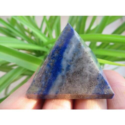 AA Rare Nature Blue Lapis Lazuli Crystal Pyramid Point Healing 56g