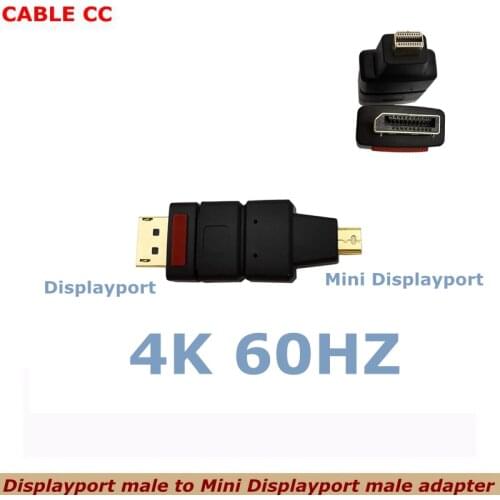 HD 4K 60HZ Mini DP to Displayport Male Belt Lock 21-pin Adapter Supports 3D For High-Definition Computer Monitor TV Camera