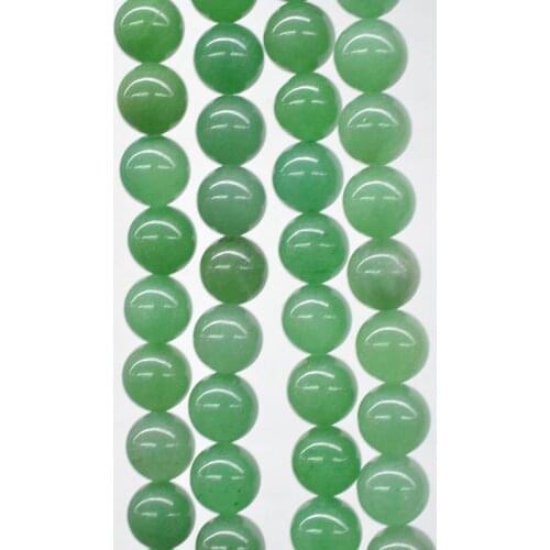 FLTMERH-wholesale Natural Stone Beads Green Aventurine Round Beads for Jewelry Making 15.5inch/strand Pick Size 4 6 8 10 12mm