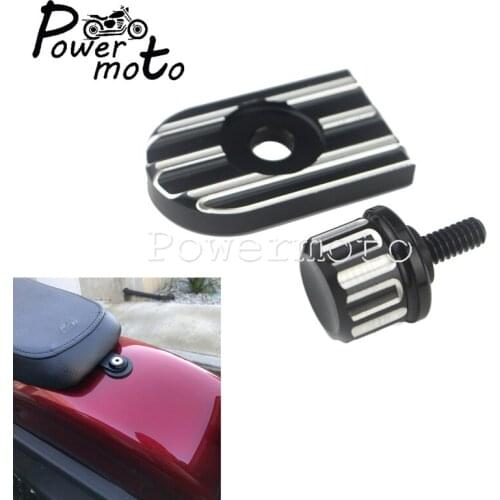 Motorbike Quick Release Seat Bolt Screw Mount Seat Tab Cover for Harley Sportster Dyna Road King Fat Bob FXDF FXD Glide 96-17