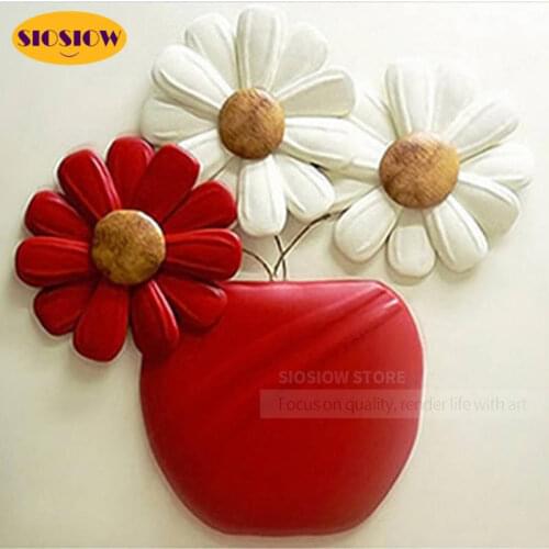 DIY 5D Diamond Painting Flower In A Vase Full Square Round Drill 3D Diamond Mosaic Embroidery Rhinestone Flowers Decor Home Room