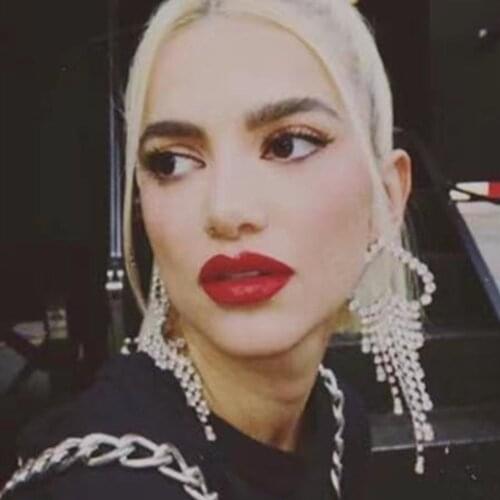 Elegant Rhinestone $ Tassel Earrings Love Heart Drop Earrings for Women Luxury Crystal Heart Dangle Earrings Wedding Jewelry