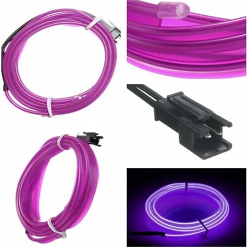 Haoyuehao 1-5m Car Styling Ambient Light Interior Decoration Light EL Wire Easy Sew Flexible Led Neon Strip 12V Inverter Driver