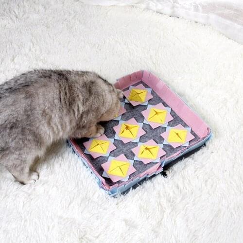Pet Dog Toys Snuffing Mat Puzzle Training Interactive Toys For Dogs Washable Sniff Find Food Training Sniffing Mat Pad