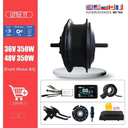 Ebike Kit 36V48V 350W Brushless Front Wheel Hub Motor Kits with KT LCD Display 25-28 km/h For Electric Bicycle Conversion Kit