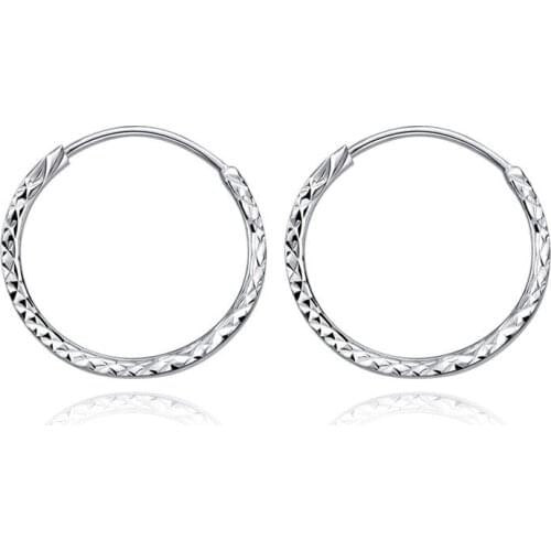 Pure Gold Round Circle Hoop Earrings 4.1g