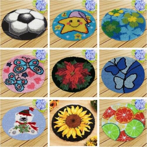 Latch Hook Rug Canvas Knoopkussen Dieren Carpet Embroidery Crocheting Cross Stitch NeedleworkLatch Hook Kits Knitted Fomiaran