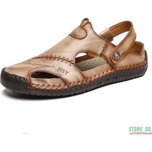 Мужские кожаные сандали MeBorns China At AliExpress