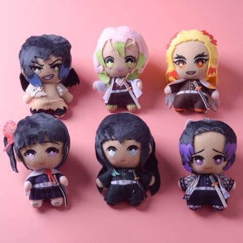 Cute Mini Demon Slayer Kamado Tanjirou Tomioka Giyuu Zenitsu Plush Toy Doll Kyoujurou Muichirou Kanae Giyuu Inosuke 15cm