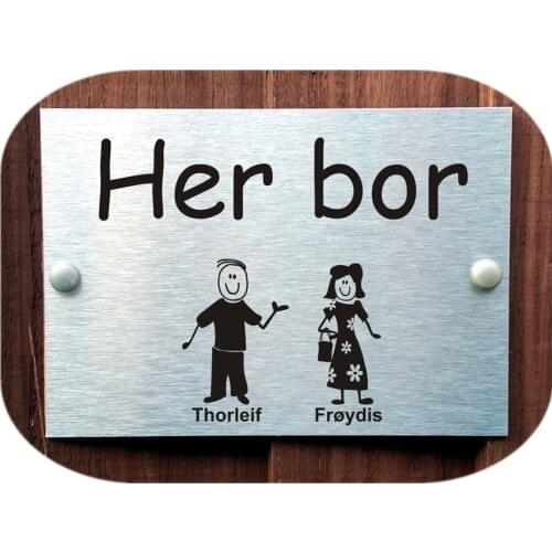 Norwegian Door Plaques House Number Apartment Personalised Grandma Door Plaque Personalised Stick Family House Name