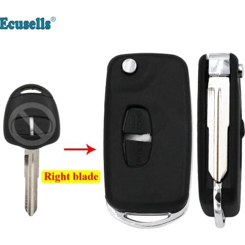2 buttons upgraded remote key shell cover for Mitsubishi Lancer Outlander ASX Grandis Right Blade MIT11 uncut