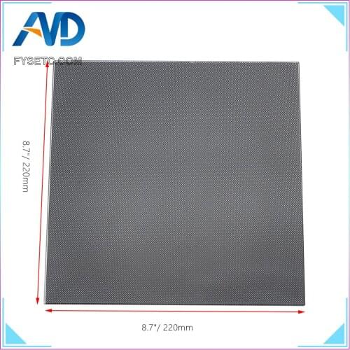 3D Ultrabase 3D Printer Platform Heated Bed Build Surface Black Glass Plate 220*220*4mm For Anet Cr-2020 Cr-8 Ender 5