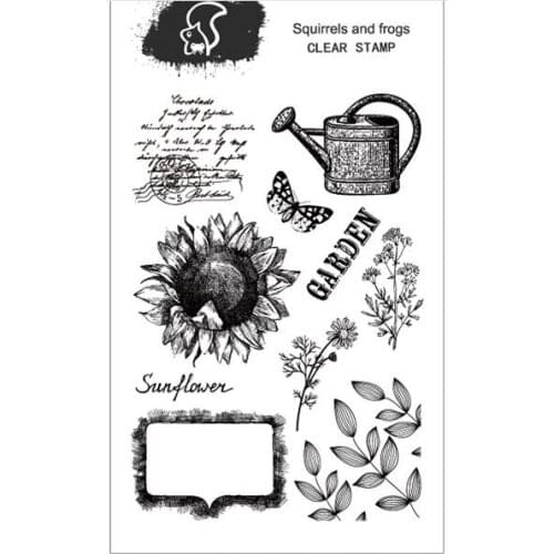 Sunflower transparent silicone clear stamp for scrapbooking DIY craft decoration soft stamp background base