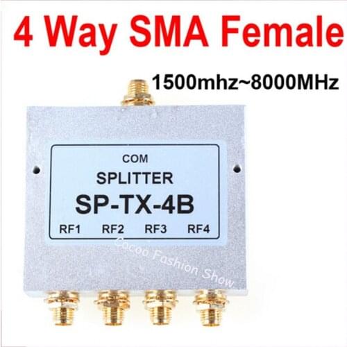 Power Splitter Divider 4 Way 1500-8000MHz 8G SMA For PHS / WLAN indoor coverage project,Mobile Signal Booster / wifi router