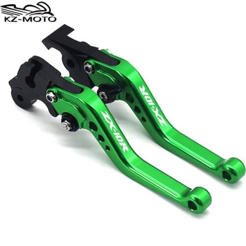 For Kawasaki ZX10R zx-10r ZX-10R With LOGO 2004 2005 Motorcycle CNC Aluminum Adjustable Short Brake Clutch Levers Accessories