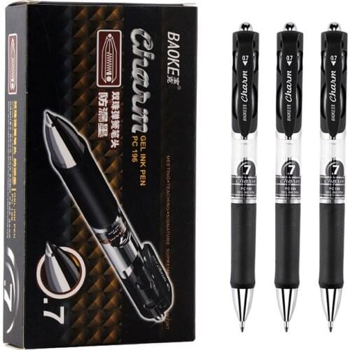 12pcs / set0.7mm Super Large Capacity Bullet Gel Pen Office Signature Dedicated Pen School Writing Dedicated Stationery Ballpoin