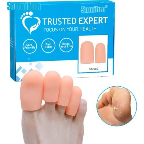 20pcs Toe Protectors Seoarator Silicone Gel Thumb Sleeve Bunion Cover Prevent Corns Calluses Blisters Foot Care Tool Size S L