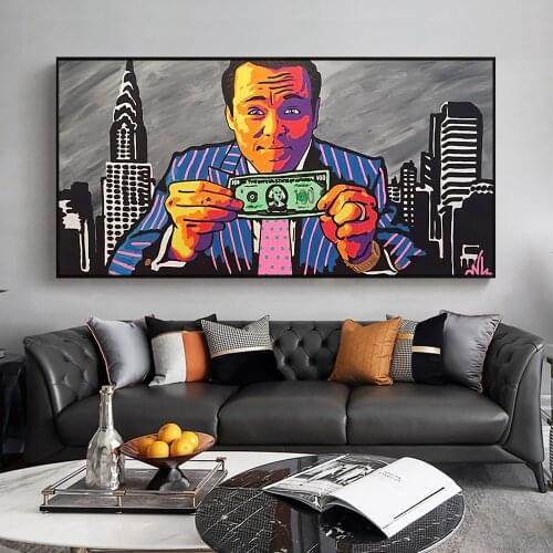 Modern Abstract U.S. Dollar Money Canvas Print Painting On Canvas Wall Art Graffiti Cuadros Picture For Living Room Decoration