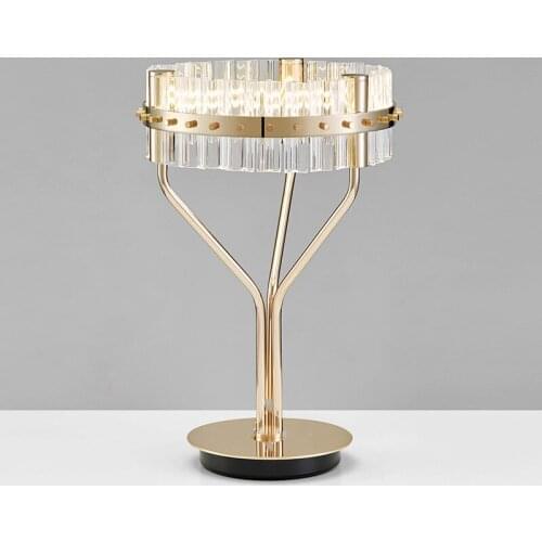 Light luxury european-style crystal lamp designer example room sitting room hall advocate lie the study desk lamp