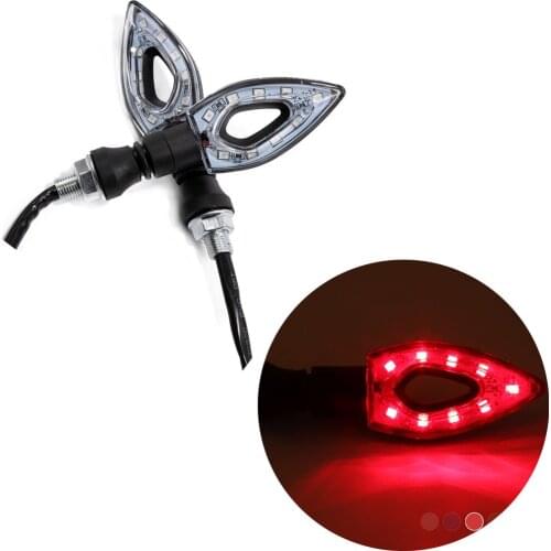 For BMW Kawasaki Yamaha R1 Motorcycle LED Turn Signal Moto Indicator Light DC 12V Universal Amber Red White Signal Lamp