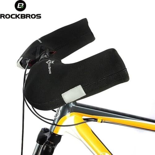 RockBros Cycling Gloves Winter Thermal Bicycle Handlebar Gloves Waterproof Windproof Bike Mittens MTB Road Bike Handle Bar Glove