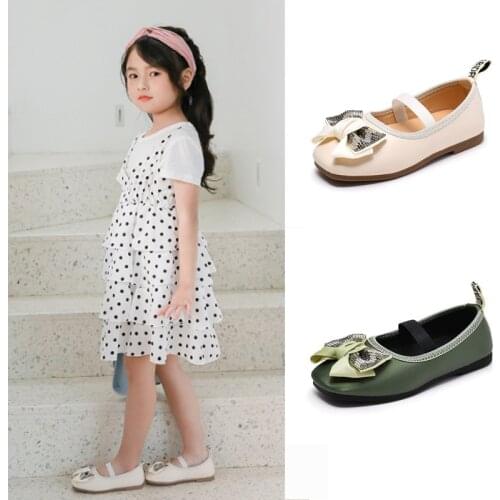 2020Spring children leather shoes Girl Soft Princess Shoes student Wedding Party Shoes big Girls' Soft bottom single shoes 3-14T