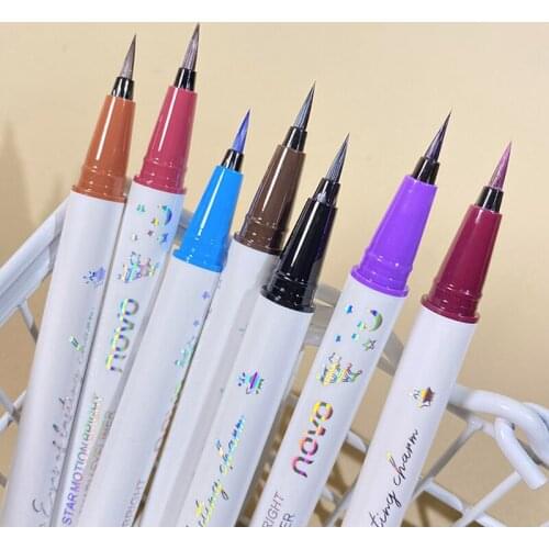 Waterproof Long Lasting Colorful Liquid charms Eyeliner Eye Make UpEye Liner Easy To Wear Eyes Makeup Brown Purple Blue