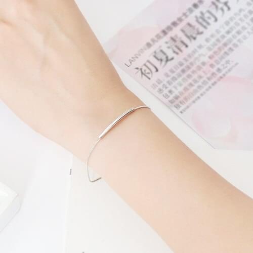 DreamySky New Arrivals Real Pure Silver Color Line Bracelets For Women pulsera de plata Drop Shipping
