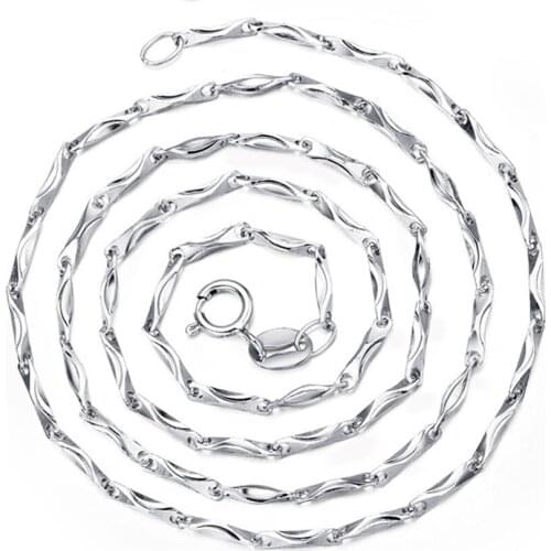 Authentic 925 Sterling Silver Necklaces Basis Ingots Chain Necklaces For Women Wedding Party Jewelry Gift