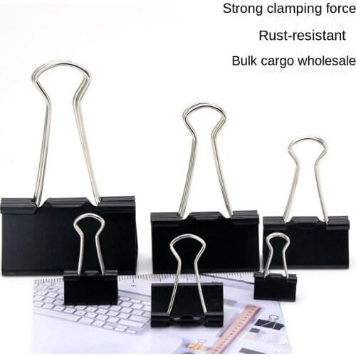 10pcs Black Metal Long Tail Clip Creative Culture Office Supplies High Quality Clip