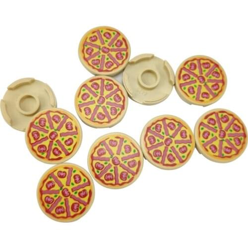 Mailackers Brick Compatible City Building Blocks Pizza 10PCS Toys For Children Accessories Food Small Size Mailackers Citys Gift