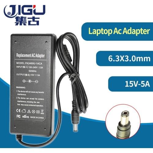 15V 5A 6.3*3.0mm PA3378U-1ACA PA3378U PA3378E-1ACA PA3378E PA3283U PA3283U-2ACA Power AC Adapter Supply for Toshiba charger