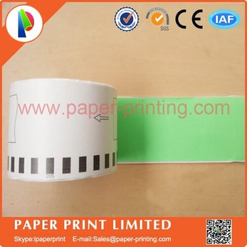 50 Refill Rolls Compatible DK-44605 Green Label 62mm*30.48M Continuous Compatible for Brother Label Printer Paper DK-4605