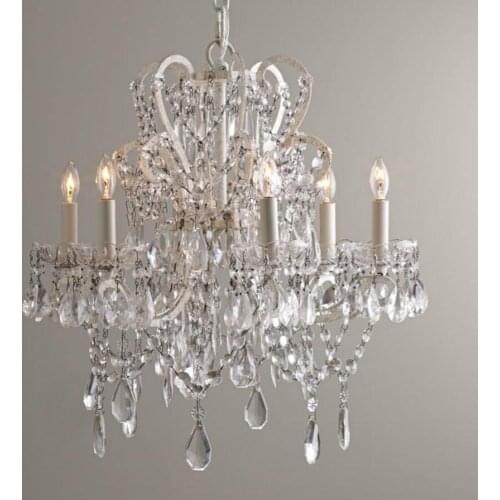 American crystal chandelier French wrought iron European style manor palace living room childrens room bedroom wedding lamps