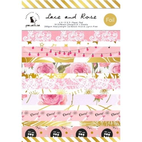 Panalisacraft 16 sheets 4.5"X6.5" Thick patterned paper pad Scrapbooking paper pack handmade craft paper craft Background pad