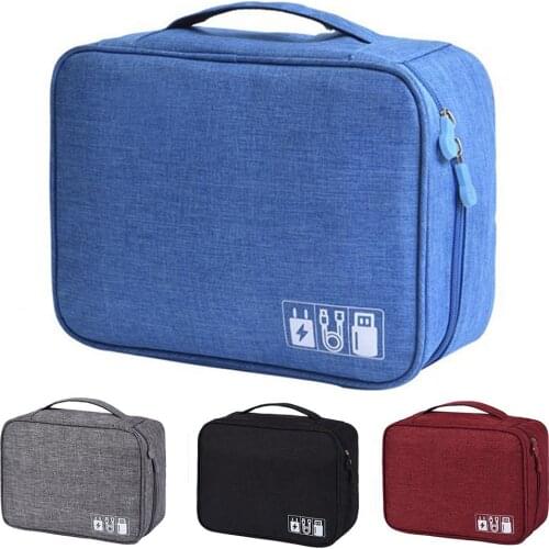 Travel Closet Organizer Case for Headphones Storage Bag Digital Portable Zipper Charger Data Cable USB Cosmetics Storage Case
