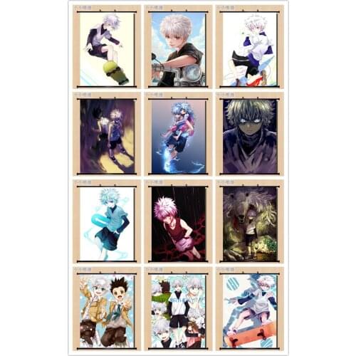Coscase Japanese Anime Hunter x Hunter Cool Boy Killua Zoldyck Home Decor Wall Scroll Poster Decorative Pictures