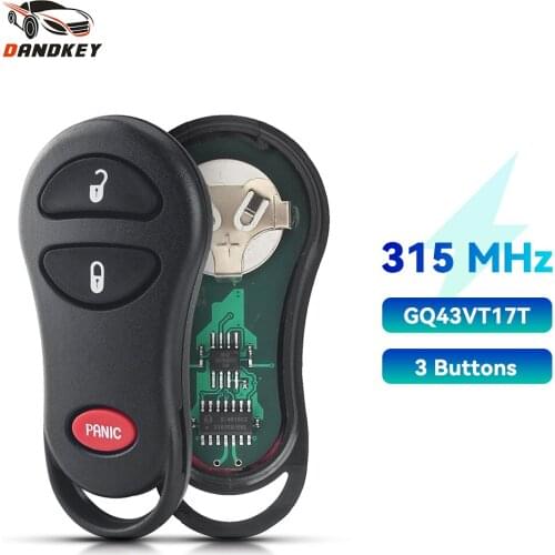 Dandkey GQ43VT17T 2+1 3 Button Remote Key Fob For Chrysler Voyager Prowler for Dodge Dakota Durango Ram Pickup Fob Car Key Case