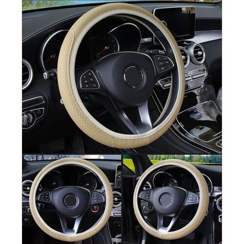 Breathable Leather Anti-Slip Car Steering Wheel Cover For Land Rover Freelander 2 3 Range Rover A8 A9 Discovery 2 Car Styling