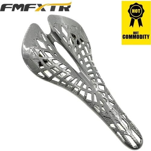 FMFXTR Bicycle Saddle Carbon Fiber Color Engineering Plastic PVC MTB Mountain Bike Folding Bicycle Saddles Seat Cushion Men