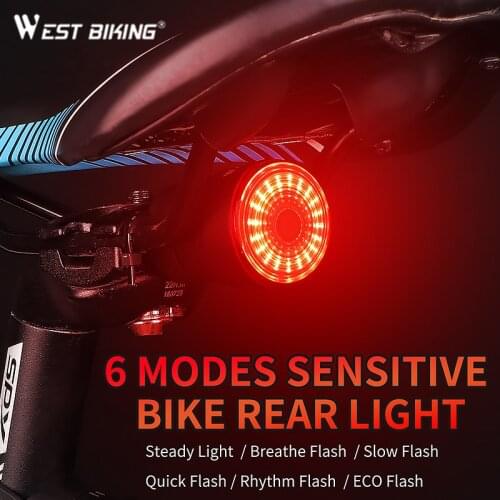 XLITE100 Bicycle Flashlight Bike Rear Light Auto Start/Stop Brake Sensing IPX6 Waterproof LED Charging Cycling Taillight