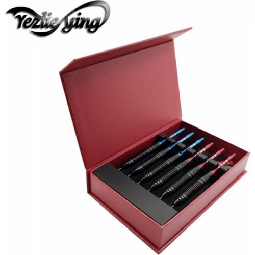 FYZLCION 3PCS/Set of Professional Darts 22 Grams Red Blue Steel Tip Darts and Darts Aluminum Tree Darts Gift Box Set