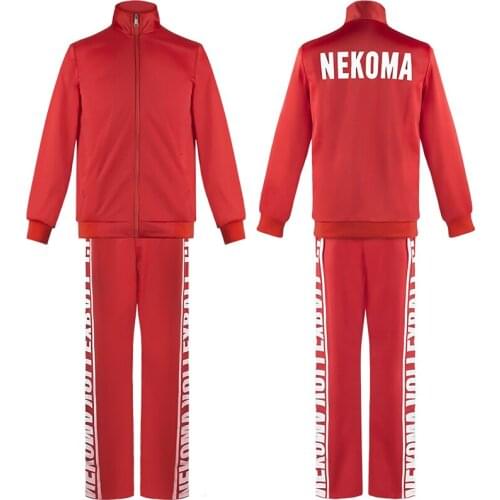 Haikyuu Nekoma Kozume Kenma Kuroo Tetsurou Jacket Pants School Uniform Cosplay Costume Haikiyu Jerseys Men Women Sportswear