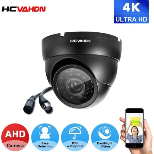 HCVAHDN 8MP AHD Camera 3.6mm lens Vandal-proof Outdoor/Indoor Face Record Night vision Dome AHD Camera weatherproof CCTV Camera