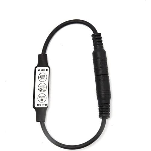 DC12-24V 6A 3 Keys Mini Led Dimmer Controller 72W With Male Female DC Connector