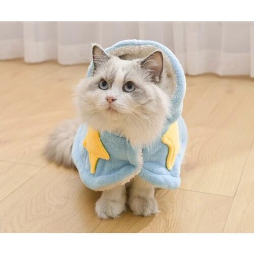 Hot Sell Cat Clothes Pet Dog Coats Fashion Jacket Hoodies For Cats Outfit Warm Pets Clothing Rabbit Warm Plush Sleep Pet Coat