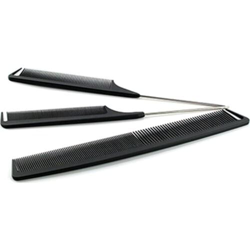 M4YA 3pcs Teasing Comb Steel Pin Rat Tail 4pcs Metal Alligator Hair Clips Styling Combs Pintail Hairdressing Tools