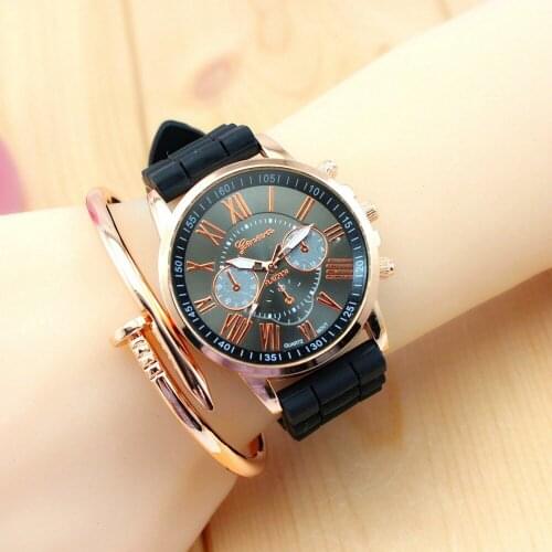 Mens Watches Top Brand Luxury Geneva Clock Relojes Hombre 2018 Watches Women Fashion dress Watches Silicon Band White Watch Men